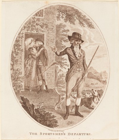 Die Abreise der Jäger von Isaac Cruikshank
