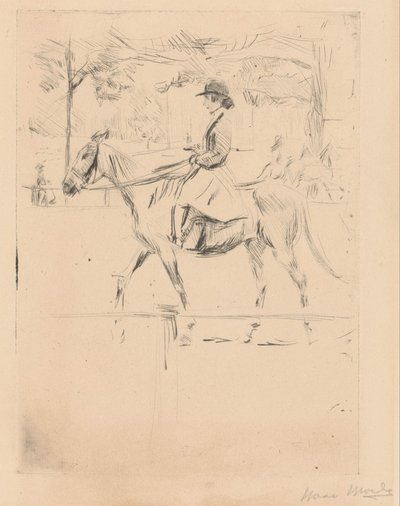 Frau zu Pferd von Isaac Israels (signed by artist)