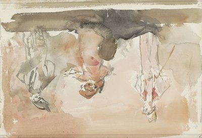 Drei Künstler auf der Bühne von Isaac Israels