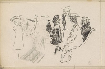 Figuren, möglicherweise in einem Park von Isaac Israels