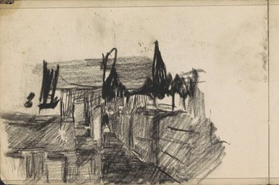 Straßenszene mit Figuren von Isaac Israels