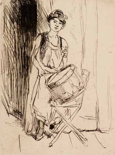 Die Dame mit der Trommel von Isaac Israels