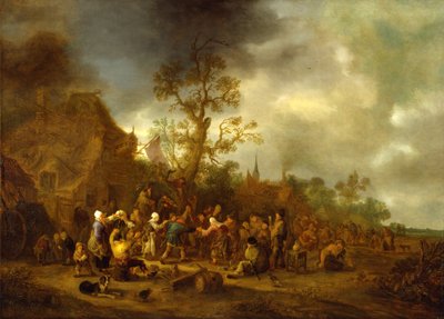 Bauern beim Feiern vor einem Gasthaus, 1642 von Isack van Ostade