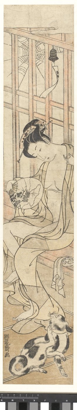 Abkühlende junge Frau von Isoda Koryusai