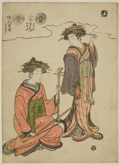 Zwei Kurtisanen von Isoda Koryusai