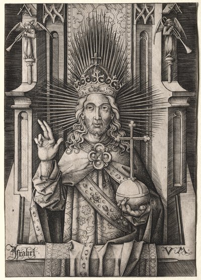 Christus der Erlöser (Salvator Mundi) von Israhel van Meckenem