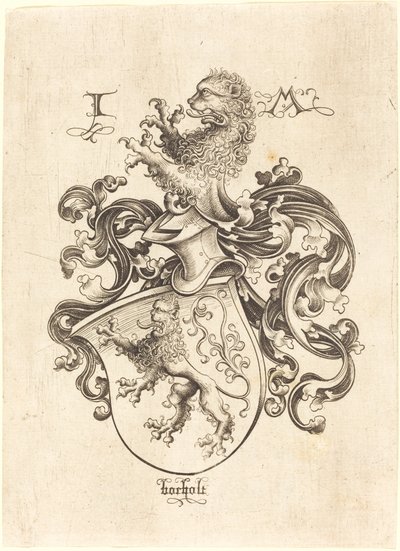 Wappen mit Löwe von Israhel van Meckenem