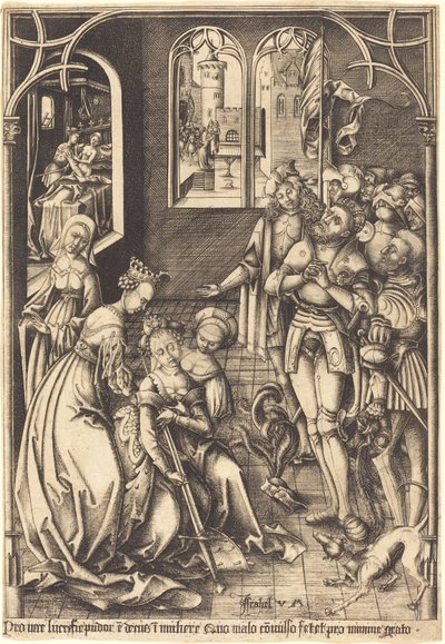 Der Tod der Lucretia von Israhel van Meckenem