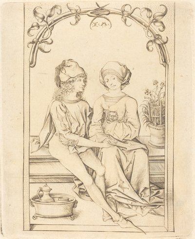 Die Liebenden, ca. 1490 von Israhel van Meckenem