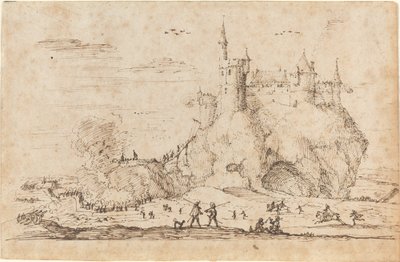 Burg unter Belagerung von Israël Silvestre