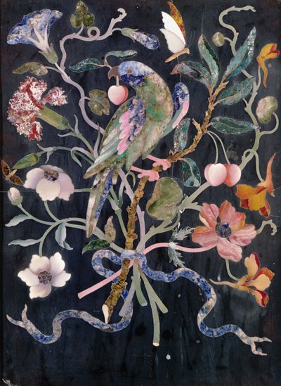 Ein Sittich in einem Blumenstrauß von Italian School
