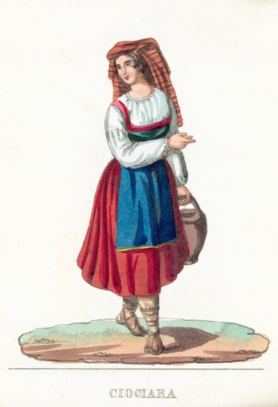 Ciociara (farbige Gravur) von Italian School