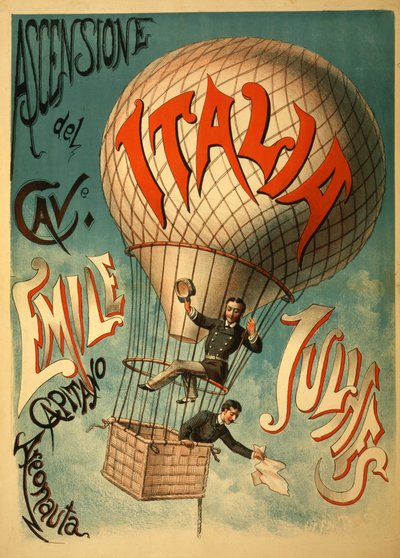 Emile Julhes, Aeronaut, ca. 1890 von Italian School