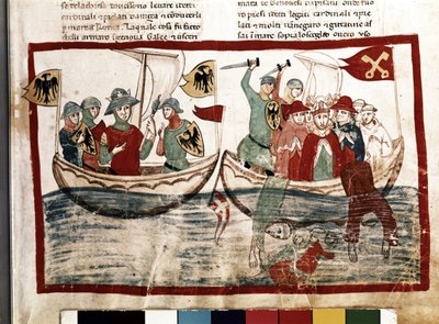 Ludwig IX. mit seinen Kreuzfahrern von Italian School