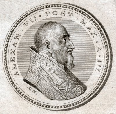 Papst Alexander VII. (Gravur) von Italian School