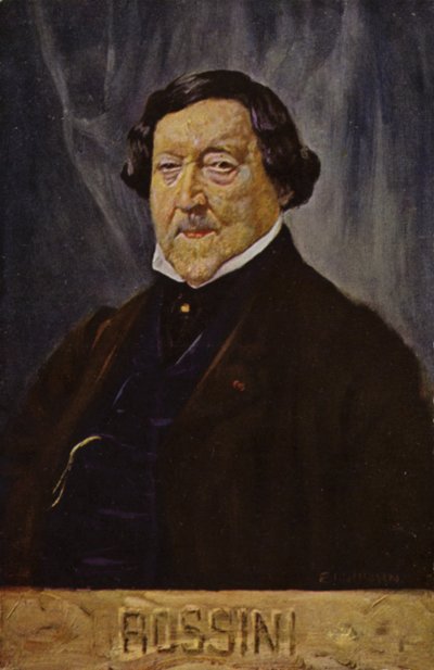 Porträt von Gioachino Rossini von Italian School