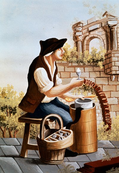 Sorbetverkäufer, Druck, Italien von Italian School
