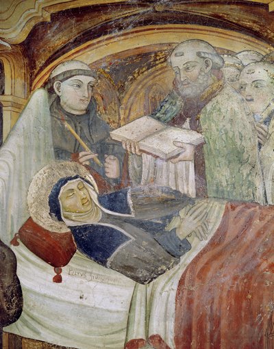 Der Tod der Heiligen Scholastika von Italian School