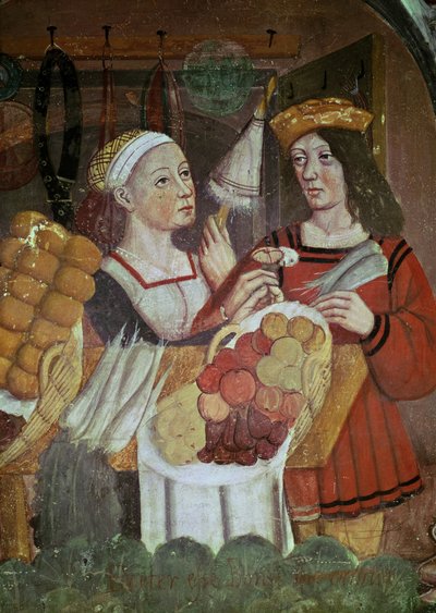 Der Gemüsemarkt (Detail) von Italian School