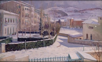 Verschneites Olot von Iu Pascual i Rodés