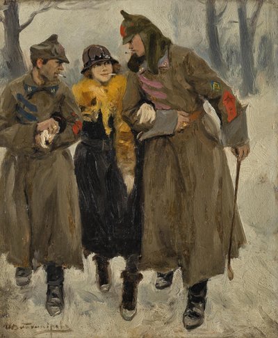 Soldaten mit Prostituierter von Ivan Alexeyevich Vladimirov