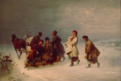 Der Abschied der Rekruten, 1860 von Ivan Ivanovich Sokolov