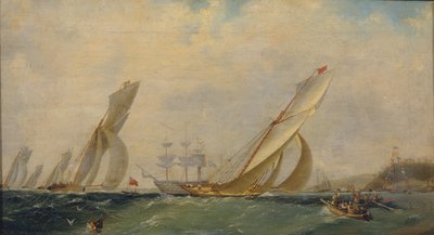 Fregatte auf einem Meer, 1838 von Ivan Konstantinovich Aivazovsky