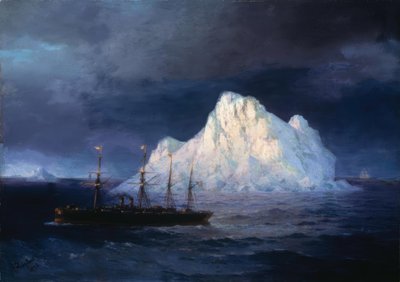 Dampfschiff bei Eisberg, 1894 von Ivan Konstantinovich Aivazovsky