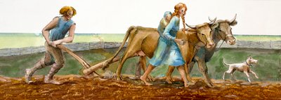 Pflügen, Eisenzeit von Ivan Lapper