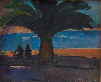 Die dicke Palme. Blick von Villefranche von J.A. Jerichau