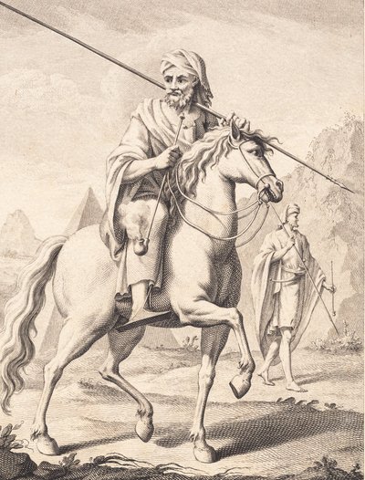 Ein Araber zu Pferd von J.F. Clemens