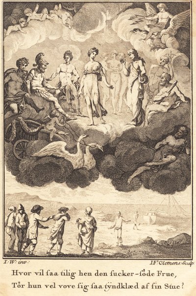Venus unter den versammelten Göttern von J.F. Clemens