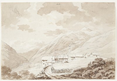 Das Dorf Airolo in den Alpen von J.L. Lund