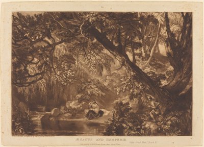 Aesacus und Hesperie, veröffentlicht 1819 von Joseph Mallord William Turner