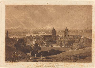 London von Greenwich, veröffentlicht 1811 von Joseph Mallord William Turner