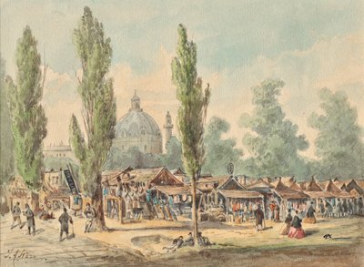 Der alte Tandelmarkt in Wien von J. A. Störr