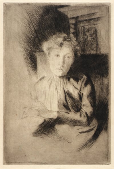 Bei Kerzenlicht von J. Alden Weir
