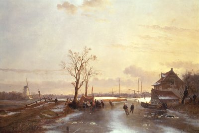 Winterszene, 1853 von J. Anton Mignon