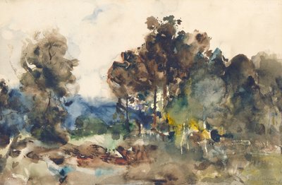 Landschaftsskizze von J. Frank Currier