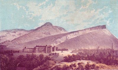 Holyrood Palace & Arthur Seat, ca. 1880 von J Ramage