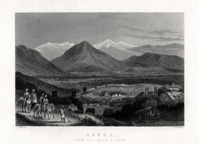Kabul, vom Bala Hissar, 1883 von J. Stephenson