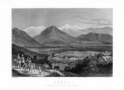 Kabul vom Bala Hissar, Afghanistan, 1893 von J. Stephenson