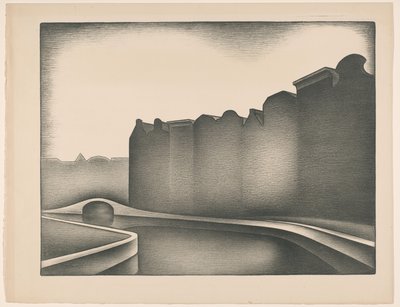 Häuser am Wasser von Jacob Bendien (signed by artist)