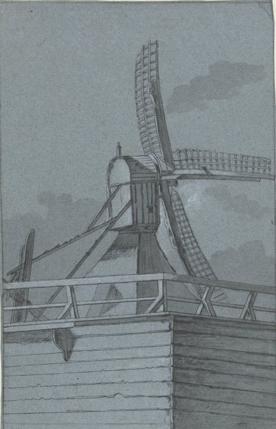 Windmühle mit Holzunterbau von Jacob Ernst Marcus