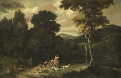 Landschaft mit Jägern von Jacob Esselens