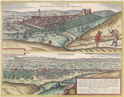 Ansichten von Eisenstadt und Mannersdorf von Jacob Hoefnagel