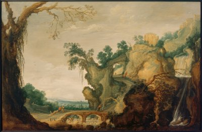 Landschaft mit Tempel des Tivoli von Jacob Jacobsz. van Geel
