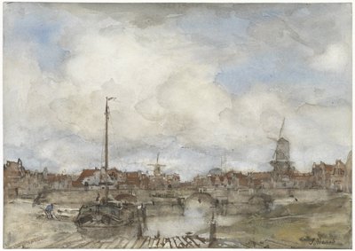 Ansicht einer Stadt von Jacob Maris