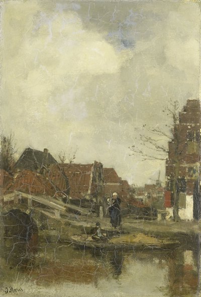 Altes Viertel am Wasser von Jacob Maris
