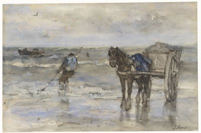 Muschelfischer am Strand von Jacob Maris